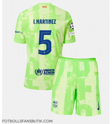 Barcelona Inigo Martinez #5 Replika Tredje Tröja Barn 2024-25 Kortärmad (+ Korta byxor)